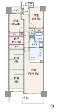 池田市　広々4LDK　区分マンション