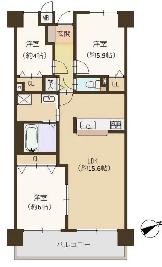 　リフォーム済みマンション　3LDK　河内長野市