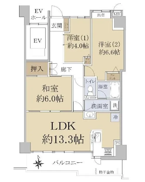 融資可　区分マンション　3LDK　東大阪市　1368万